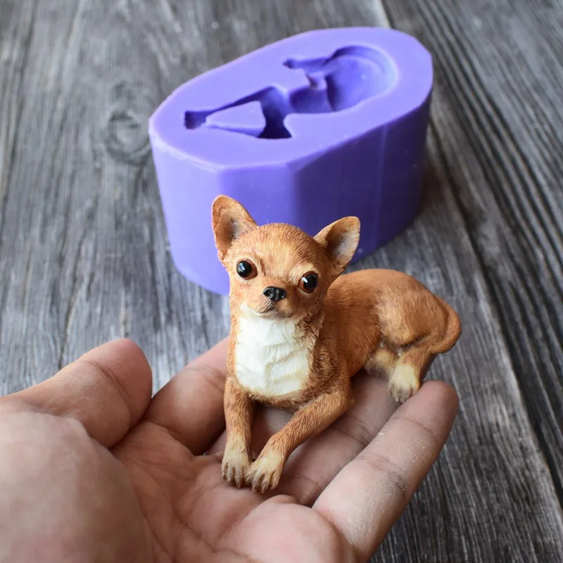 Новое поступление Чихуахуа собака силиконовая форма 3D инструменты для украшения тортов из мастики шоколадный кекс кухонные формы аксессуары SQ18108