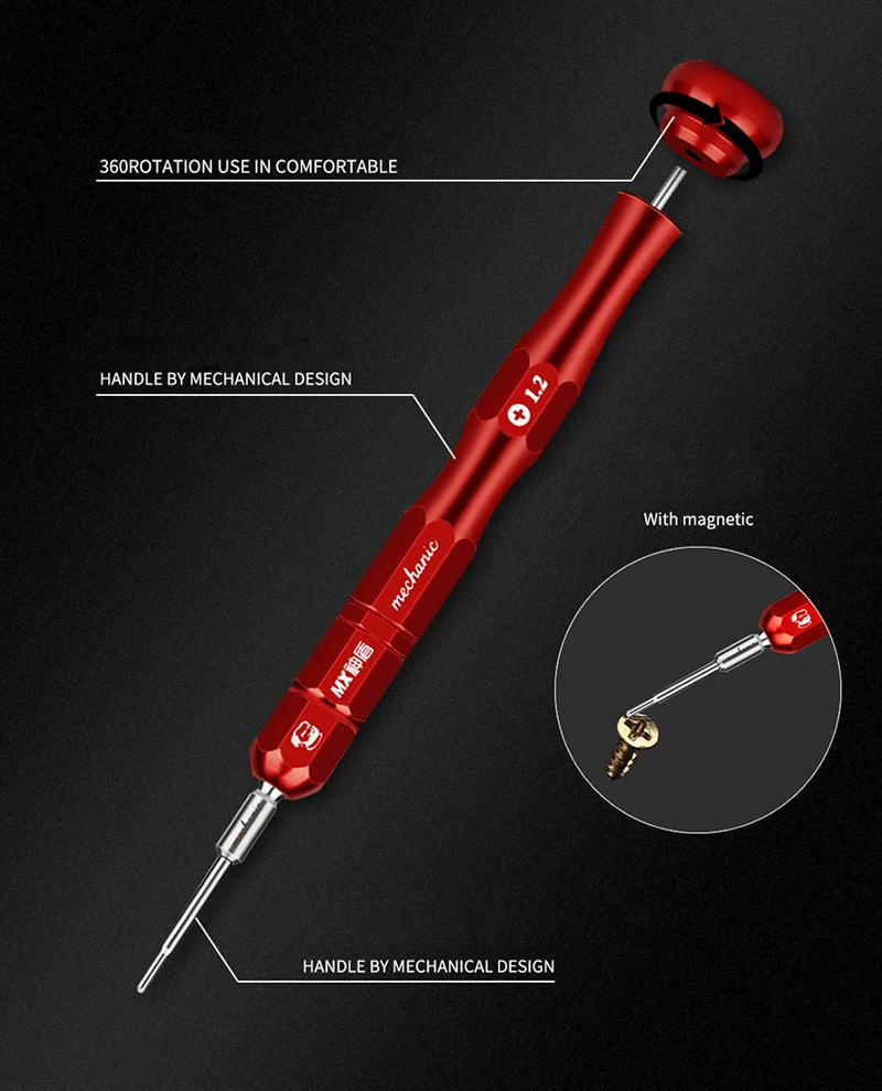 Механик 3D отвертка авиационный алюминий 0,8 Torx 0,6 y-тип 1,2 1,5 Phillips 2,5 T2 для мобильного телефона камера очки ремонт