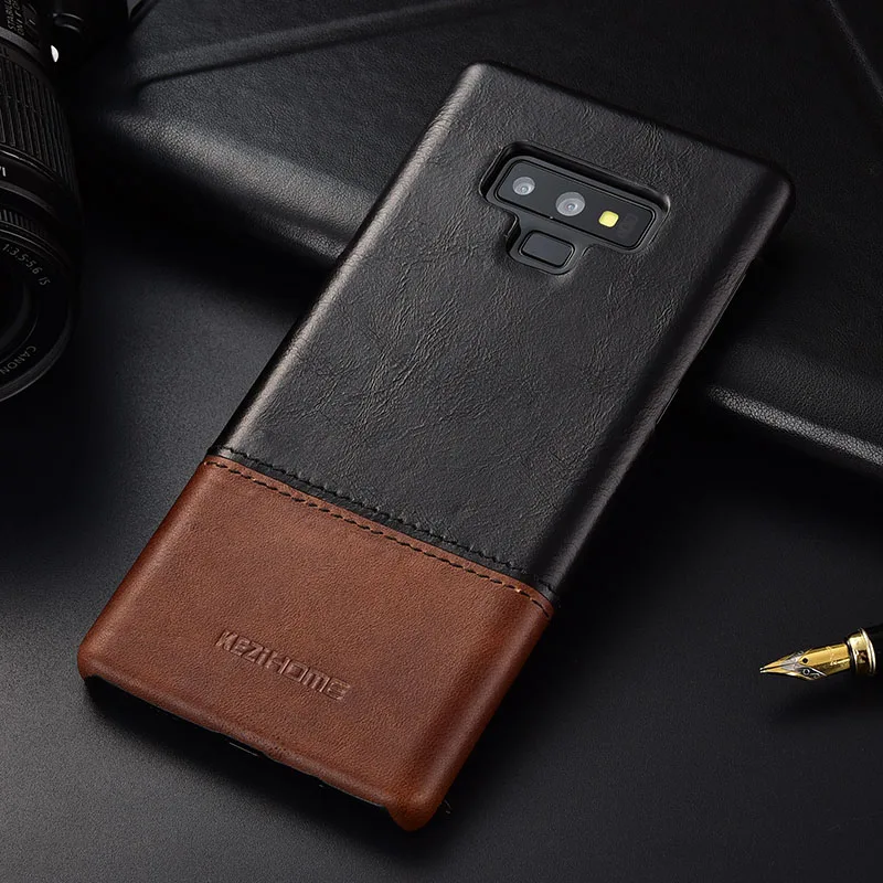 Жесткий чехол для samsung Galaxy Note 9 из натуральной кожи полный телефона NOTE