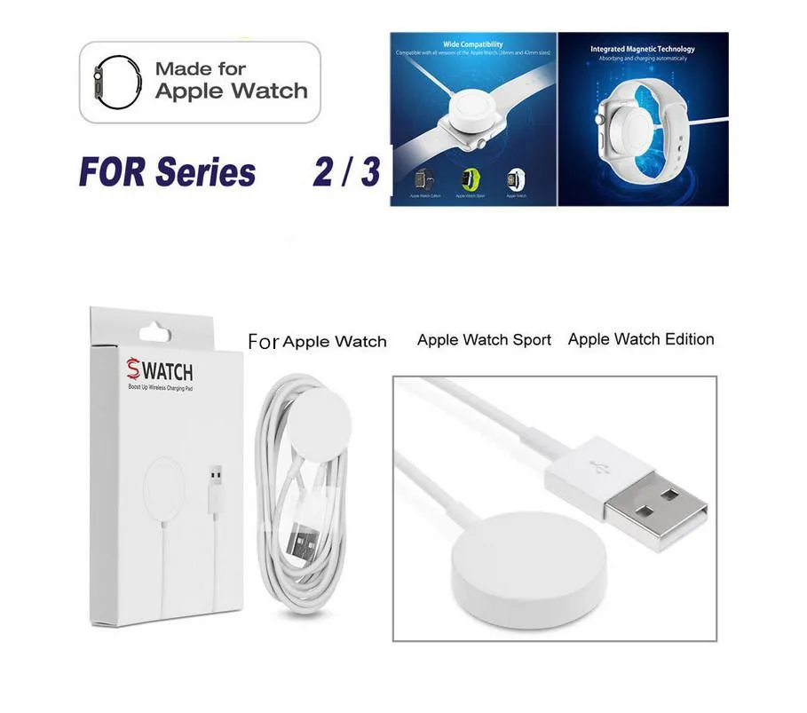 

New Arrival Magentic Charger For Apple Watch Charger 2m/6.5ft USB Charging Cable Dock For i watch Series 2 3 38/42mm Charger r25