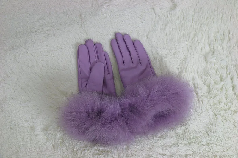 Новое поступление горячая Распродажа высококачественные женские перчатки из натурального Лисьего меха милые женские перчатки из натурального Лисьего меха