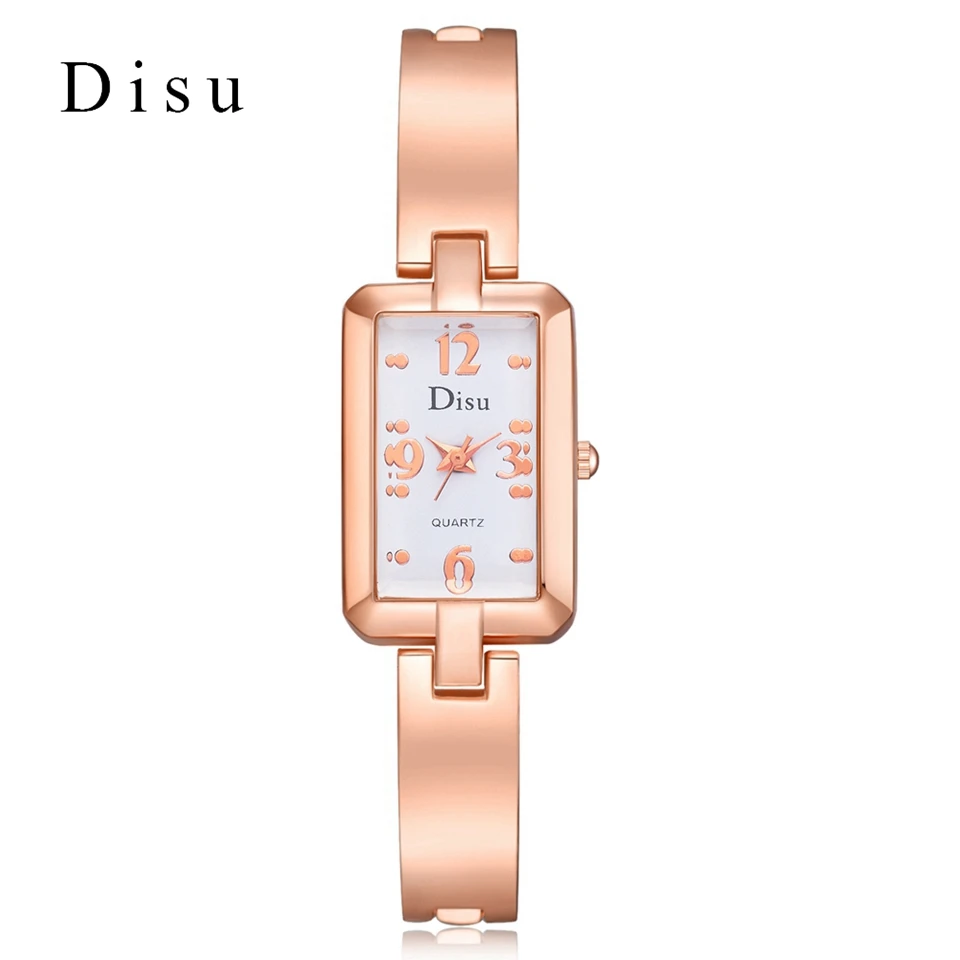 

2018 Disu Brand Luxury Rectangle Bracelet Watches For Women Fashion Vintage Watchband Ladies Fashion Dress Quartz Clock DS044