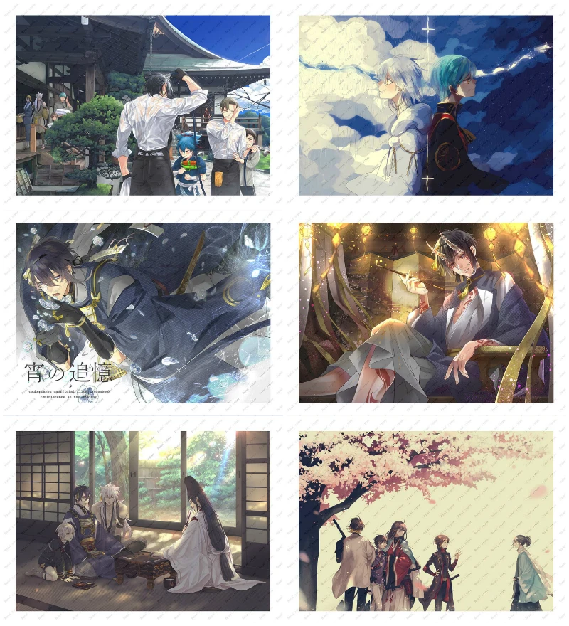 

Touken Ranbu White kraft poster Poster wall sticker Japanese Anime Poster Decorative paintings