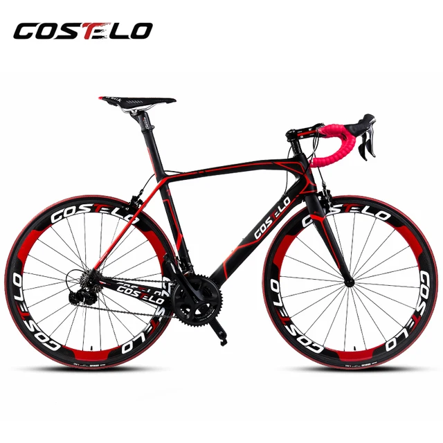 Cheap Costelo Cento 1 SR Road bicycle Carbon fiber complete bike carbon frame,handlebar,stem,carbon wheels 50mm 6 level Groupset bici