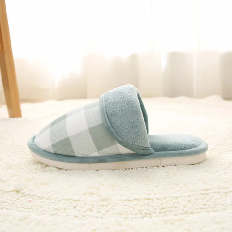 

C-Box plaid slippers lovers warm slippers manufacturers wholesale fashionable home