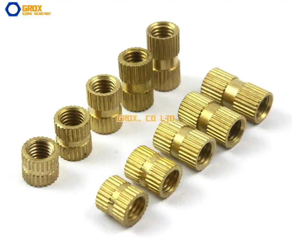Латунная гайка с внутренним диаметром * OD длина 50 шт. M6 x 8x10 мм|brass knurl nuts|round nutknurled nut