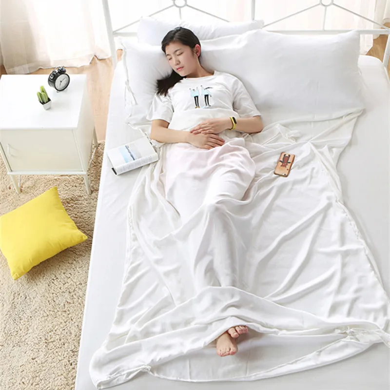Sheet For Sleeping Bag 100% Silk Sleeping Bag Liner Solid Color