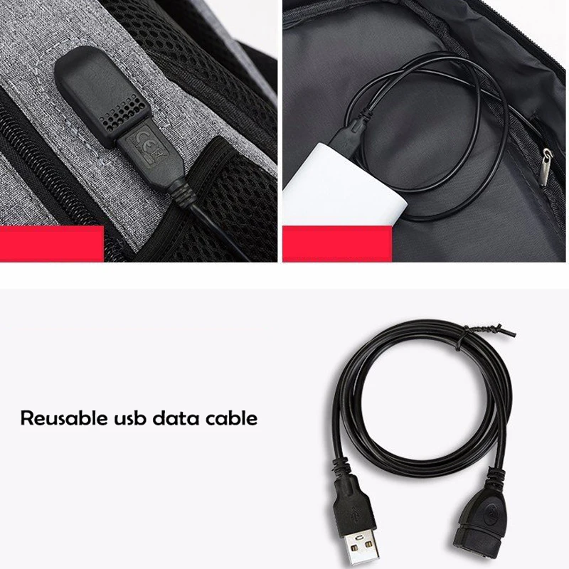 Men's backpack Male Waterproof USB charging travel School Sport backpack oxford casual laptop backpack Casual For Men's bag Pack