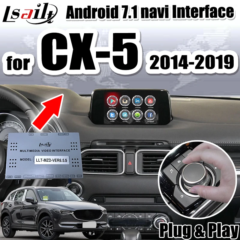 Android 7,1 мультимедийный видео интерфейс gps навигация для Mazda CX-5-19 Поддержка беспроводной carplay, Android Авто по Lsailt