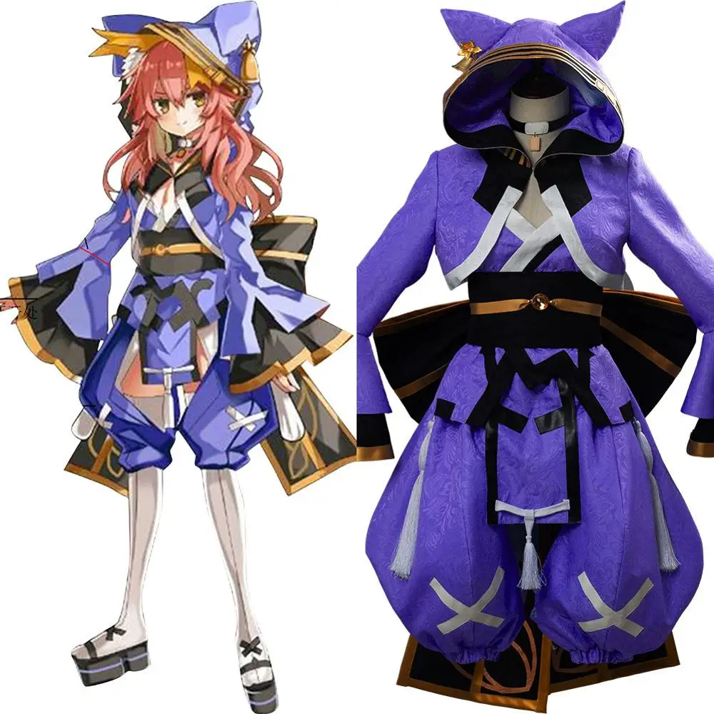 

Game Fate Grand Order Tamamo no Mae Cosplay Costume Women Girl Concept Design Kimono Full Set Halloween Carnival Costumes