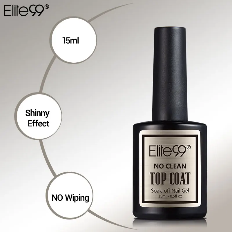 Гель лак Elite99 для ногтей 15 мл|top coat|top coat 15mlgel top |