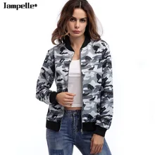 Камуфляжная Женская куртка Осенняя хлопковая свободная камуфляжная тактическая куртка с карманами стильная армейская зеленая куртка-бомбер на молнии Новинка