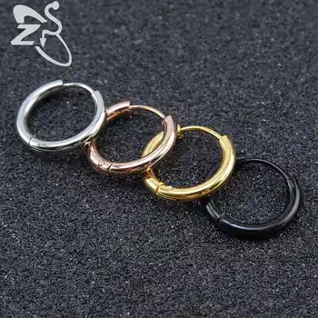 

1 Pair Hoop Earrings Simple Summer Style Circle Hoop Earrings Women Man Round Popular Earring Jewelry 8mm-20mm Bijoux Jewelry A