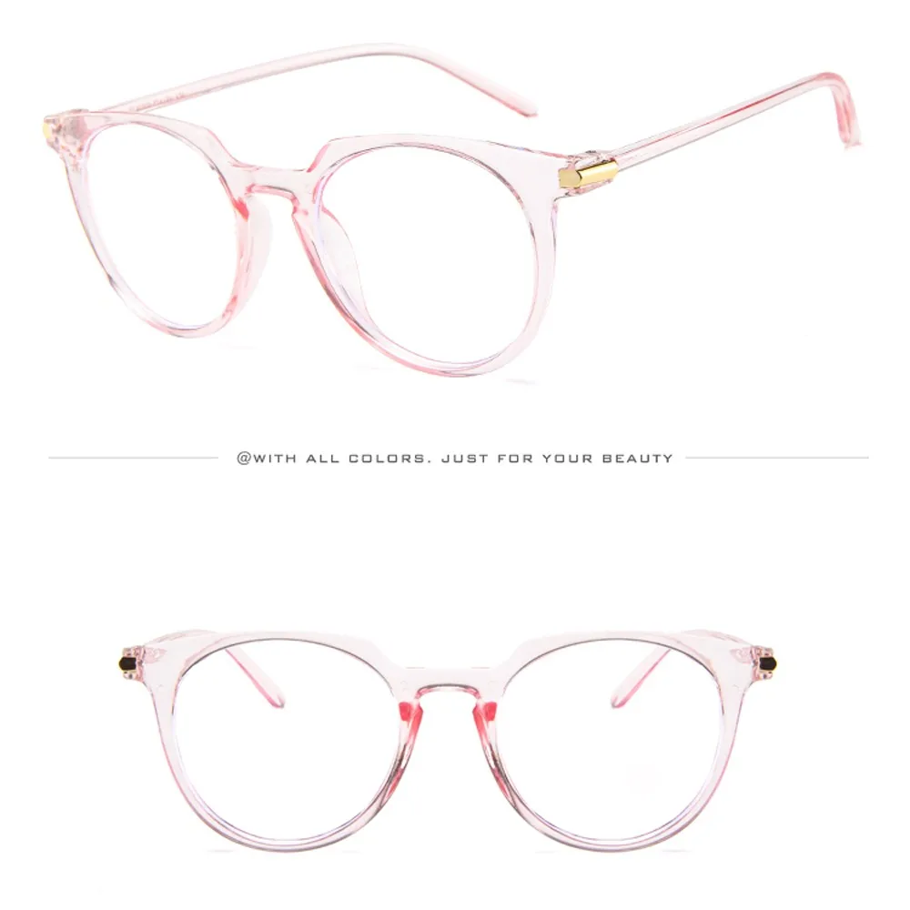Корейские студенческие очки для компьютера, женские и мужские круглые овальные очки для глаз, прозрачные плоские линзы, близорукость, оправы по рецепту#30