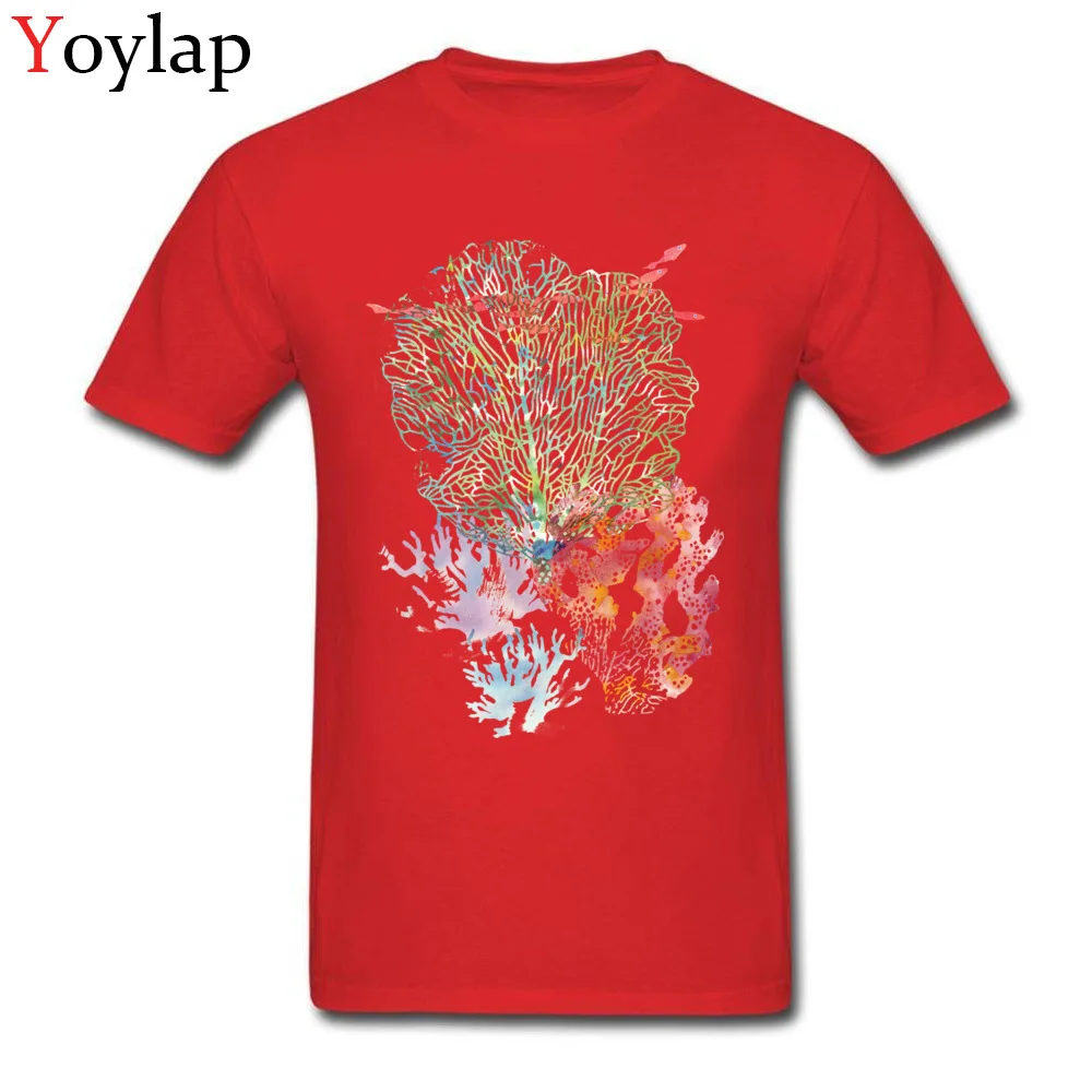 O Neck Pure Cotton Male T Shirts Printed On Short Sleeve Tops T Shirt Dominant Custom Tee Shirt TINY FISHES Top Quality red