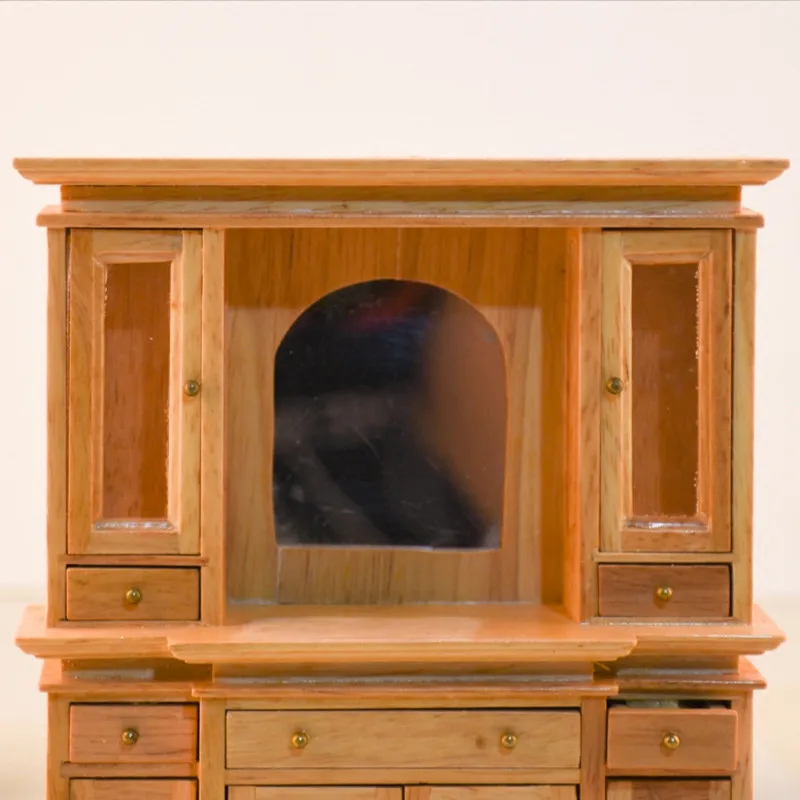 1:12 الأثاث مصغرة خزانة دمية لعبة الدمى الخشبية نتظاهر اللعب اللعب هدايا للبنات الأطفال مجموعة