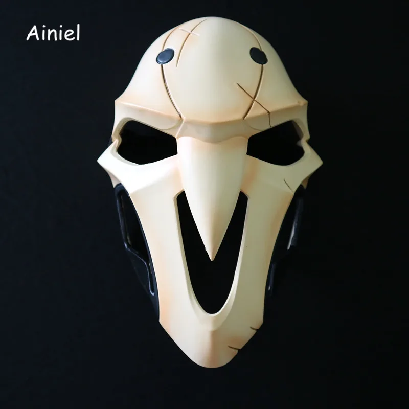 

Game D.va OW Bleach Gabriel Reyes Cosplay Skull Mask Soldier 76 Cosplay Costume Halloween Full Face Resin Mask Adult Man Kids