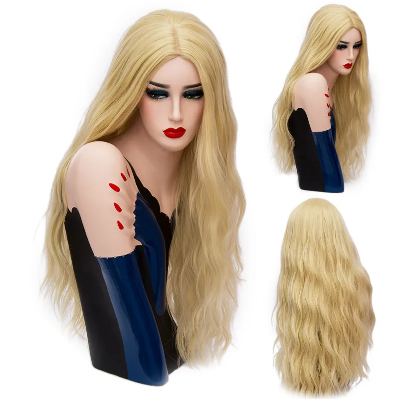 MSIWIGS 70 CM pelucas onduladas rosas largas Cosplay peluca Rubia de mujer sintética Natural 29 colores pelo resistente al calor MSIWIGS 70 CM pelucas onduladas rosas largas Cosplay peluca Rubia de mujer sintética Natural 29 colores pelo resistente al calor