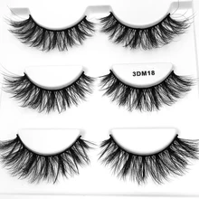 3 пары 3DM18 мягкая норка волосы набор нарощенных ресниц Wispy пушистые ресницы натуральные длинные ручной работы ресницы Макияж Расширение инструменты