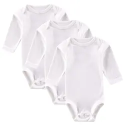 3 шт./лот Luvable Friends для Комбинезоны для малышек детские пижамы с длинными рукавами для новорожденных Нижнее Бельё для девочек хлопковые