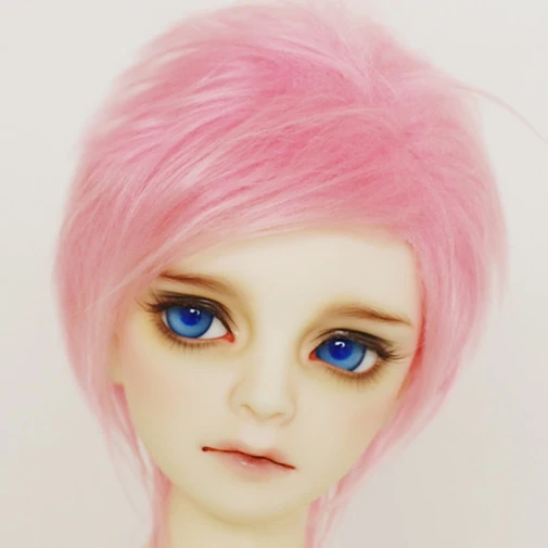 BJD плюшевый парик короткий розовый для 1/4 1/3 17 &quot24&quot высокий MSD SD DK DZ AOD DD кукла