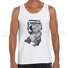 Новая мода коала Дизайн Безрукавки для женщин Для мужчин Винтаж коала печатных Летняя майка Повседневное фуфайка