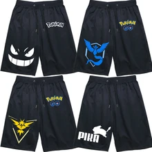 Men Women Jogger Fitness Short Pants Pokemon Sports Breathable Casual Gengar Sweatpants High Quality Workout Shorts Comfortable