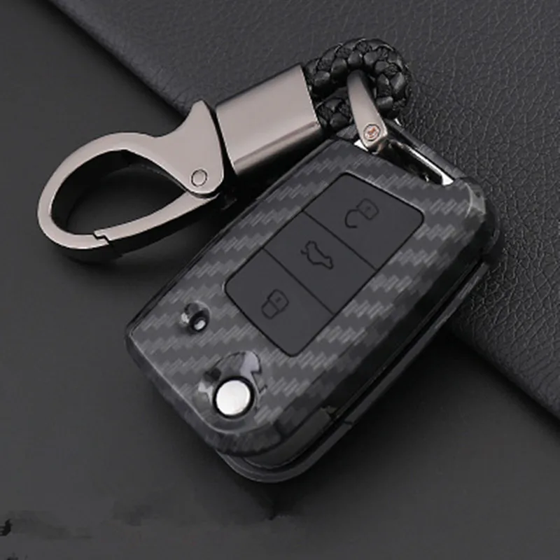 

Чехол для ключей из углеродного волокна, чехол для ключей для VW Golf 7 mk7 Skoda Octavia A7, Новый чехол для ключей от Polo, автомобильные аксессуары
