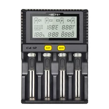 Miboxer 4 слота 3A/слот ЖК-экран зарядное устройство для li-ion/Ni-mh/Ni-Cd/LiFePO4 18650 14500 26650 AAA AA Аккумуляторы