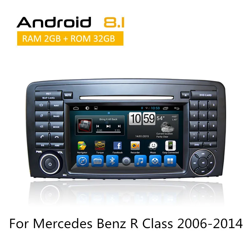Для Mercedes Benz R Class 2006 2014 W251/W280/W300/W320/W350/W500/R300 dvd плеер gps навигации Android 8 1
