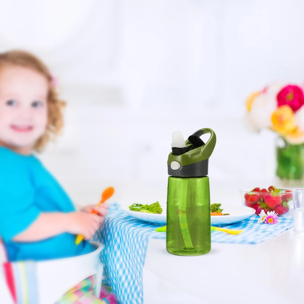 

400ml Kids Water Bottle Reusable Leak Proof Drinking Bottle With Straw For Kids Outdoor Camping Hiking Sport With 4 Colors