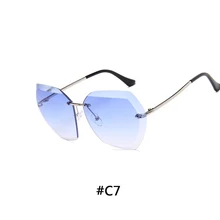 Прозрачные градиентные солнцезащитные очки для мужчин и женщин, солнцезащитные очки, элегантная оптика, очки без оправы, Femme, женские, негабаритные, известный бренд, дизайнер