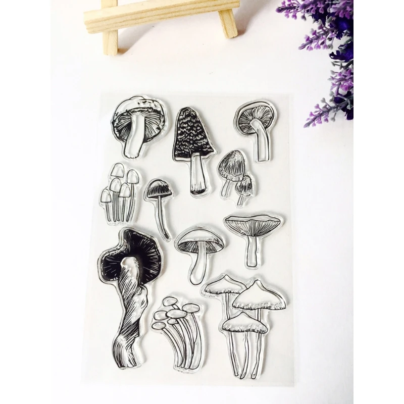 

Mushroom DIY Silicone Clear Stamp Cling Seal Scrapbook Embossing Album Decor