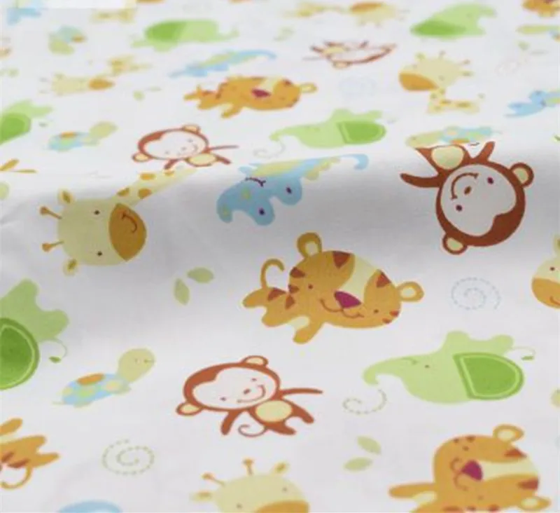 

1 meter Pure Cotton Twill Fabric For Baby's Bedding Garment, Little Monkey Prints For You 892-12