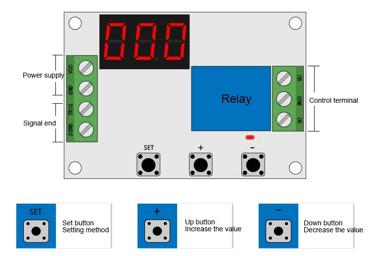 1s-999 минут программируемый таймер сигнал триггер 5 режимов триггера выходной переключатель может управлять 3 V-220 V Инструменты