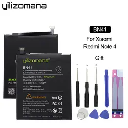 YILIZOMANA BN41 Оригинальный аккумулятор для телефона для Xiaomi Redmi 4/Примечание 4X MTK Helio X20 4000 mAh Высокое качество Розничная Продажа Инструменты для