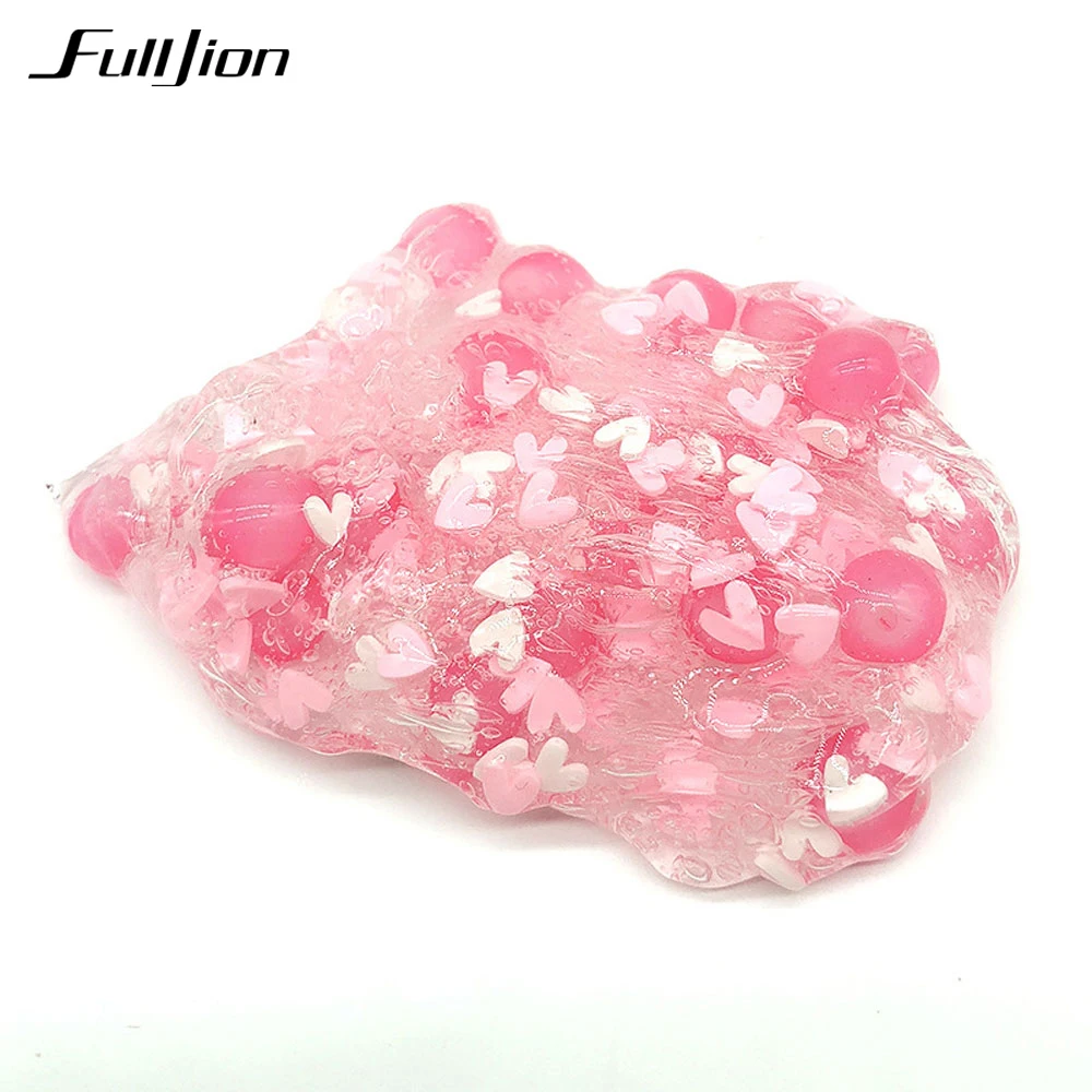 

Fulljion Slime Pearl Clear Clay Toys Bubble Crystal Slime Modeling Clay Fluffy Putty Box Lizun Plasticine Stress Relief Handgum