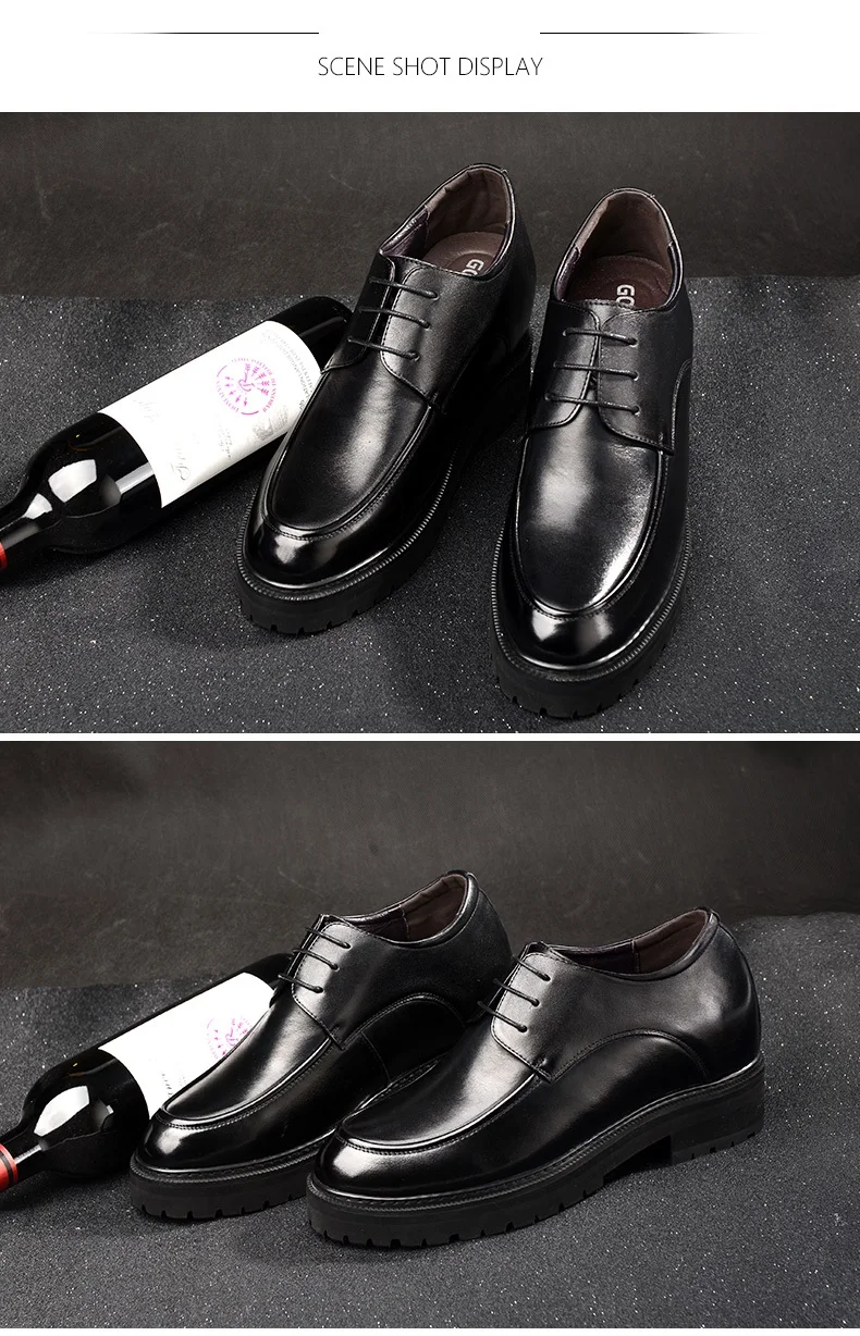 Extra Hohe 4,7 Zoll Klassische Oxford Kalb Leder Höhe Zunehmende Aufzug Schuhe Erhöhen männer Höhe 12 CM Unsichtbar Neue Herren Bequem Kalb Leder Höhe Zunehmende Versteckte
