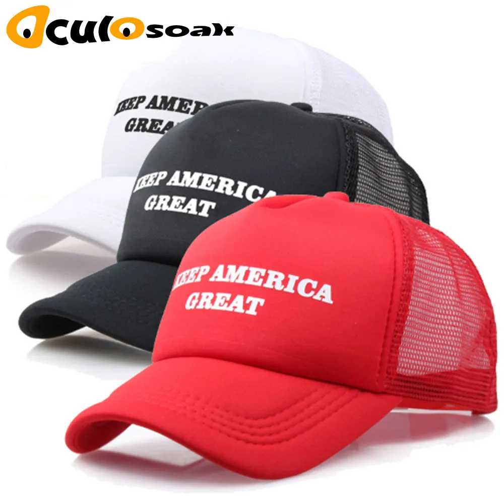 

Cool New Donald Trump Red Hat Re-Election Keep America Great Spring Summer Cool Baseball Mesh Caps Adjustable Sport Hat