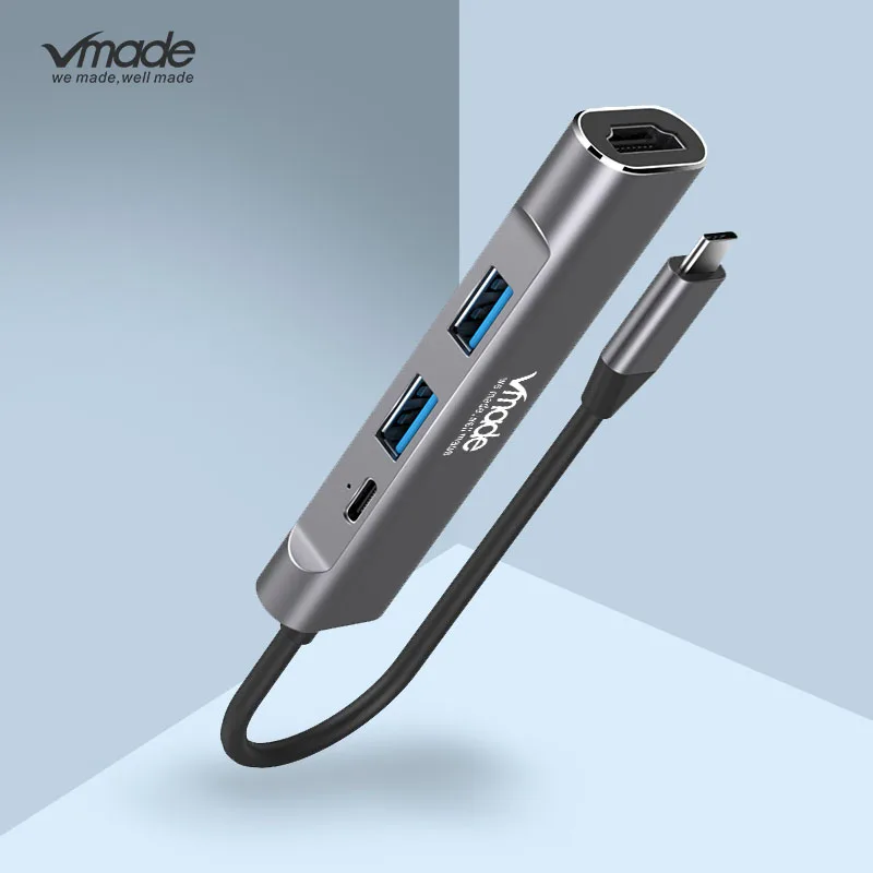 

4 in 1 USB-C Hub 4K HDMI Type C Thunderbolt 3 Dock USB3.0 Adapter converter for MacBook Samsung S8/S9 Huawei P20 Pro USBC Adapte