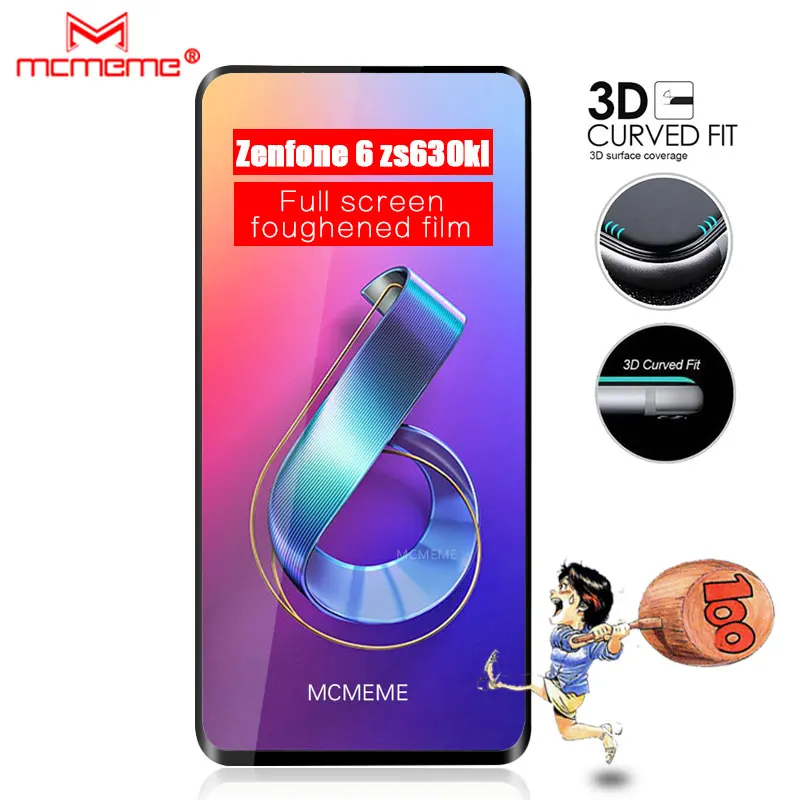 

For Asus Zenfone 6 ZS630KL Glass Tempered For Asus Zenfone 6z 6 2019 Screen Protector Full Cover Film Tempered Glass