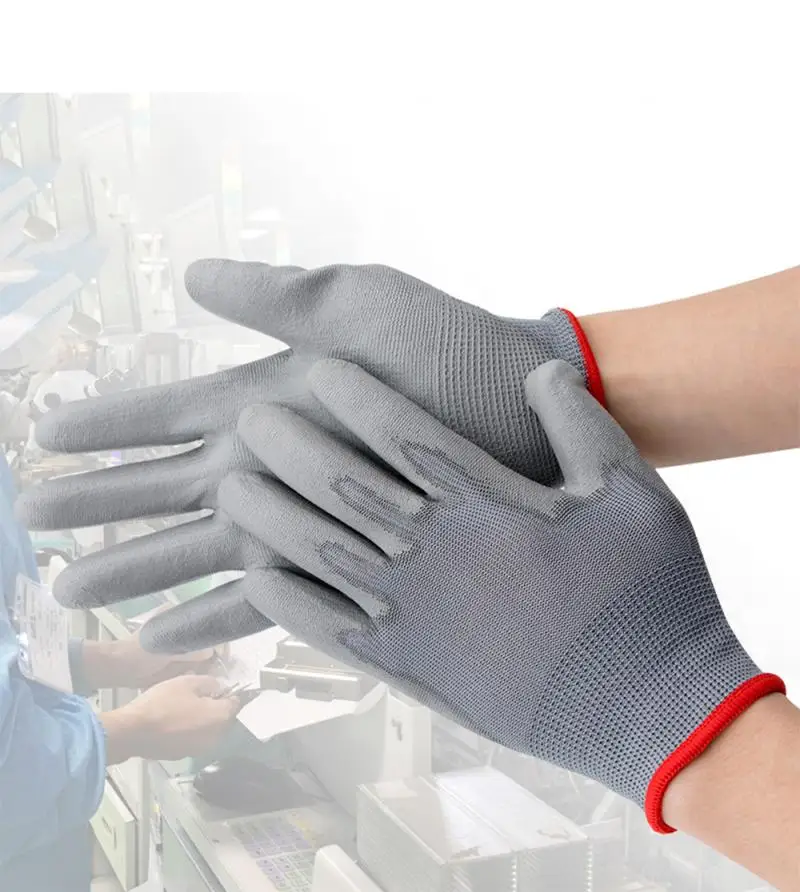 1 пара рабочих перчаток безопасности PU ладони водонепроницаемые маслостойкие дышащие износостойкие ремонтные сварочные рабочие перчатки для защиты рук