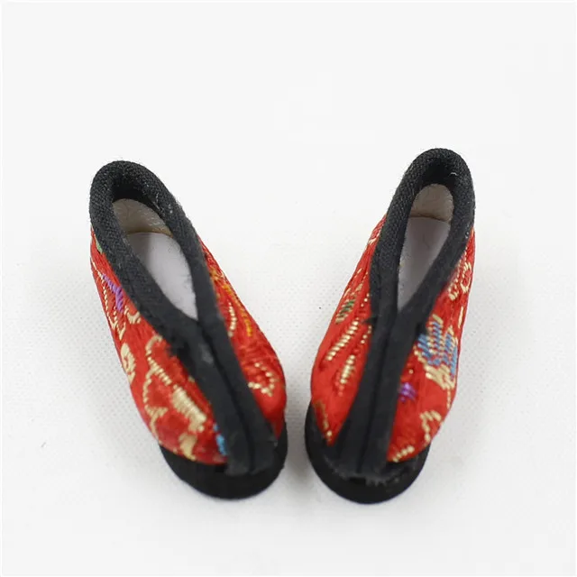 DBS shoes for Blyth doll ICY DOLL Ancient Court style Embroidery shoes suitable for 1/6 Joint body doll ICY about 3cm length 9