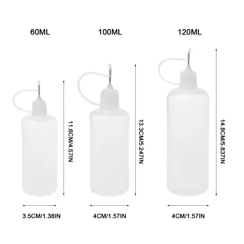 60/100/120 мл пустой пластик Squeeze жидкости капельница бутылка с металлической иглой для Vape электронная сигарета