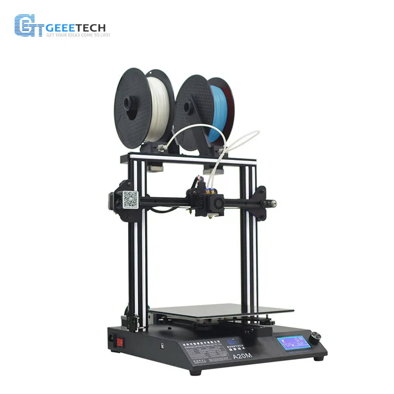 

Geeetech A20M Mix-color DIY 3D Printer Fast Assembly Filament Fetector Break-Resuming Capability 255*255*255 Print Volume