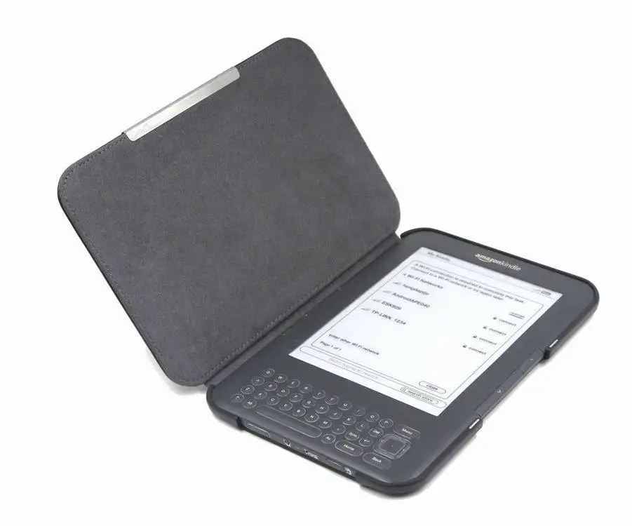 

Luxury Kindle 6inch Keyboard case pouch for Amazon Kindle 3 Kindle3 Ereader Ebook Cover with Magnet + Screen Pen as Gift