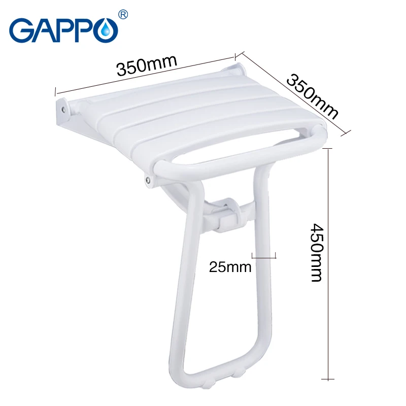 GAPPO настенное сиденье для душа ванна скамья душ складной стул Душ Смесители для ванной комнаты кран-смеситель водопад наборы для ванны