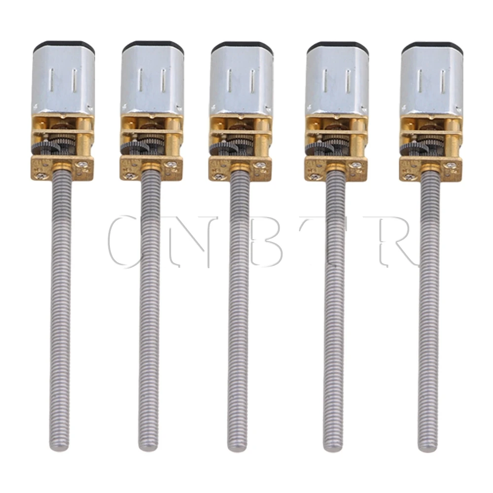 CNBTR 55mm Gold and Silver DC 12V 60 RPM M455-N20 Micro Metal Speed Reduction Gear Motor Pack of 5 | Инструменты