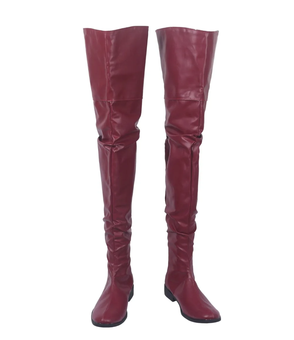 

Zardoz Zed Cosplay Red Long Boots Shoes Halloween Carnival Party Makeup Custom Made