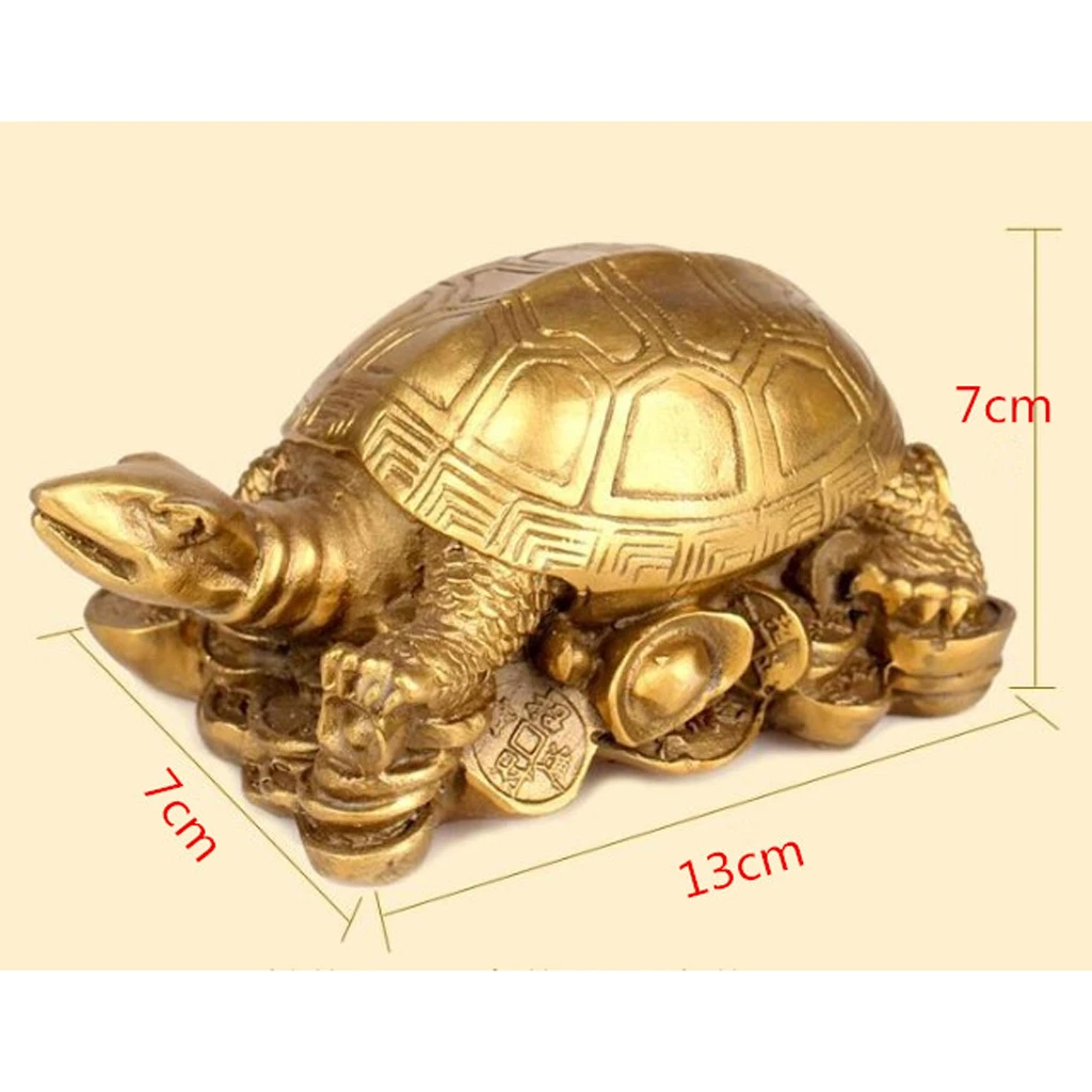 Housewarming Feng Shui Dragon Turtle Tortoise Statue Figurine Attaches Wealth Luck